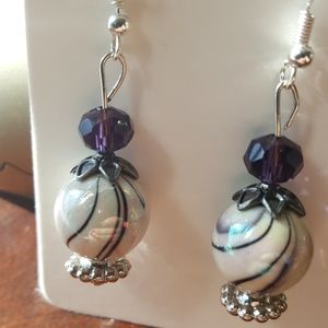 Purple Swirl💜🍦 Statement Earrings 💎⭐️